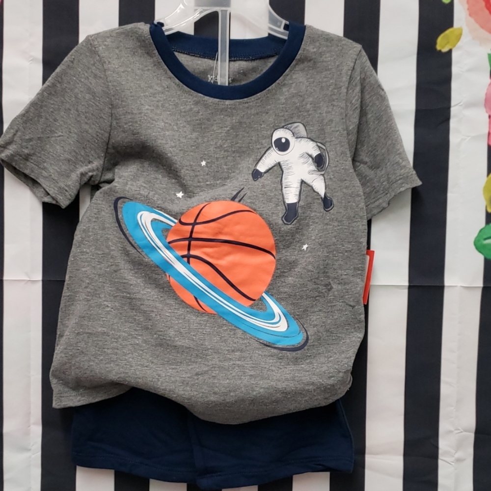 NWT kidget 2pc short set basketball space - Picture 1 of 4